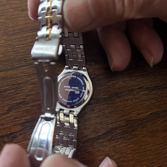 Pierre Cardin Quartz Watch Diamond Accent Dial Two Tone Stainless Steel Boxed
